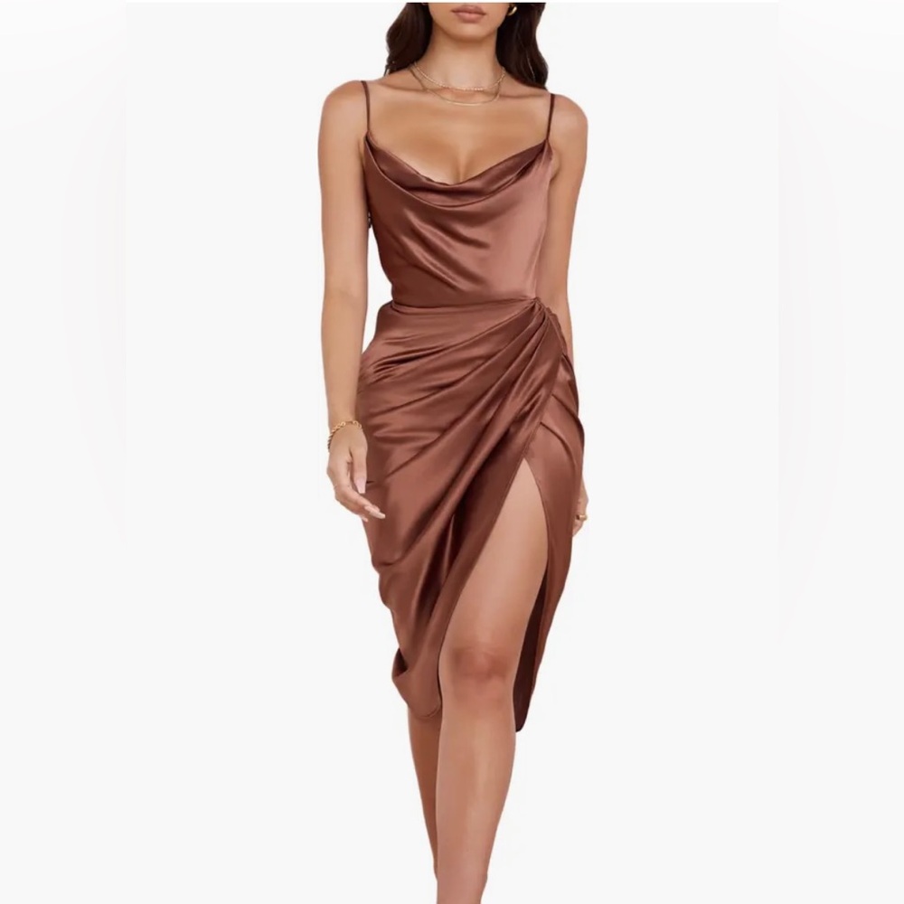 House of CB Reva Dress Toffee S NWT